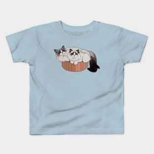 Ragdoll Cat Cuddle Pile Kids T-Shirt